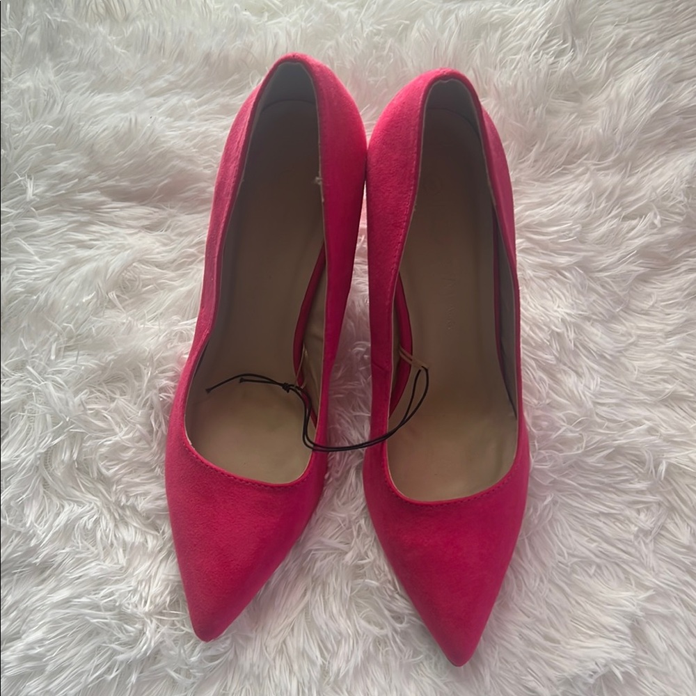 Wild Diva Pink Suede Stiletto Heels